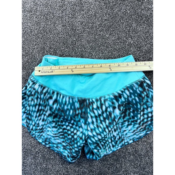 Nike Dri-Fit Shorts Women Extra Small Running Lined Tie Knit Waist Printed Green - Picture 7 of 11